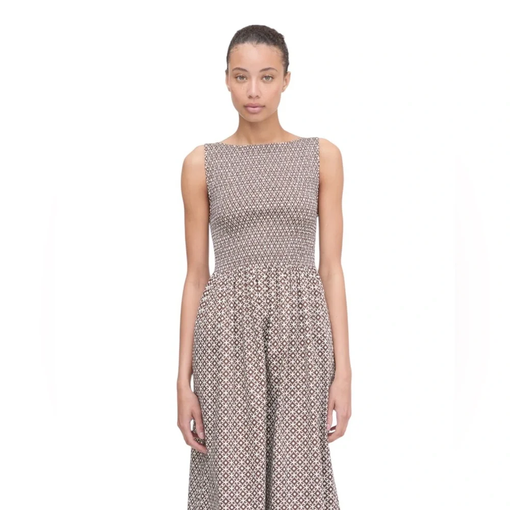 Hill House Cosima Nap Dress Chocolate Lattice XS - Picture 5 of 8